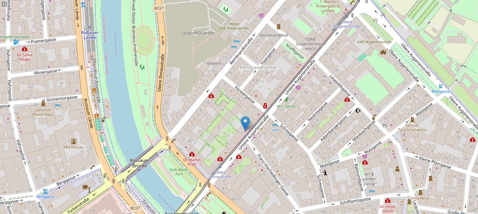 Michis Naturkosmetik Karte Standort Untere Augartenstrasse 7 1020 Wien